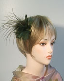 Pince ruban fantaisie plumes