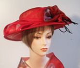 Capeline sizal garnie voile fantaisie