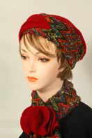 Béret laine bouillie fantaisie