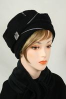 Béret laine bouillie garni ruban