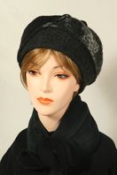 Béret laine bouillie fantaisie